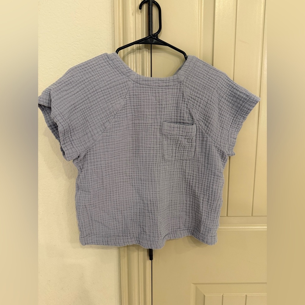 MADEWELL Lightspun Renwood Button Back Top in Faded Lavender size XS - Picture 2 of 5